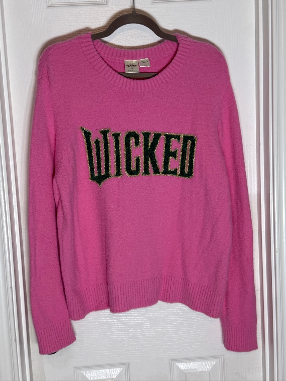 Wicked Graphic Pink Crewneck Sweater